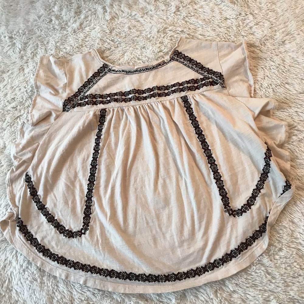 embroidered floral top